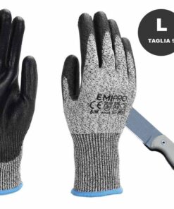 Guanti da Lavoro Livello 5 taglia L/9 colore nero/grigio