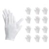 12 Paia Guanti Cotone Bianco Taglia S 7