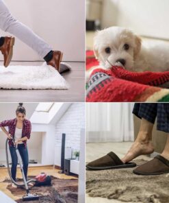 4pz Adesivi Ferma Tappeto Antiscivolo Forma Triangolare 100x100x2.5mm per Parquet, Laminato, Piastrelle, PVC, Sughero e Vinile