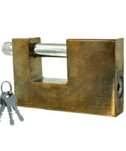 Lucchetto Corazzato Antiscasso 90mm Con 3 Chiavi Colore Ottone