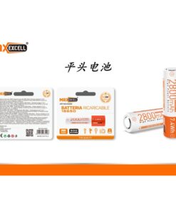 Batteria Ricaricabile al Litio 18650 2800mAh 3.7V 7.4Wh Modello Piatto