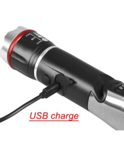 Torcia Led Ricaricabile Multifunzione Tagliacintura Rompivetro Coltello Multiuso