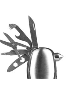 Torcia Led Ricaricabile Multifunzione Tagliacintura Rompivetro Coltello Multiuso