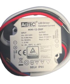 Mini Led Driver IP65 Corrente Costante 350mA 17V-34V 12W 50X48X24mm