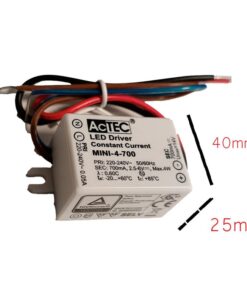 Mini Led Driver IP65 Corrente Costante 700mA 2,5V-6VDC 4W 48X38X21mm