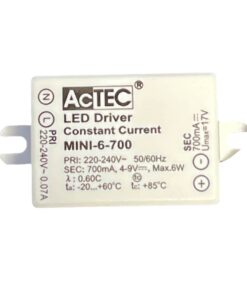 Mini Led Driver IP65 Corrente Costante 700mA 4V-9VDC 6W 48X38X21mm