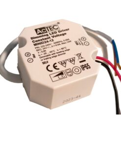Mini Alimentatore Dimmerabile Triac Dimming Taglio di Fase IP65 Tensione Costante 24V 12W 0,5A 50X48X24 mm