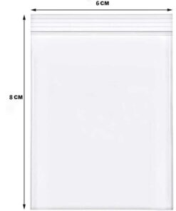 1000 Pezzi Buste Zip Trasparenti 6x8 cm Spessore 30 Micron Richiudibili