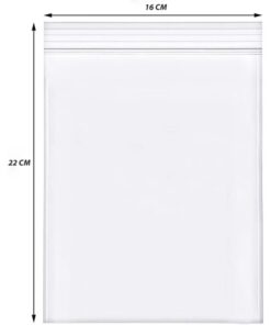 1000 Pezzi Buste Zip Trasparenti 16x22 cm Spessore 50 Micron Richiudibili