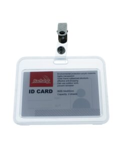 Alternative view of 12 Pezzi Porta Badge In PVC Rigida Con Clip Interno 85X54mm