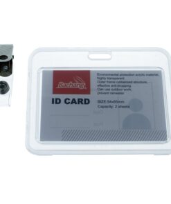 12 Pezzi Porta Badge In PVC Rigida Con Clip Interno 85X54mm