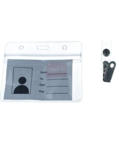 24 Pezzi Porta Badge Plastica Morbida Con Clip Interno 85X54mm