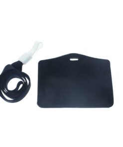 Alternative view of 12 Pezzi Porta Badge Con Corda In Pelle PU Nero Interno 85X54mm