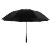 Ombrello Lungo Antivento 10 Stecche Nero con Apertura Automatica Robusto ed Elegante