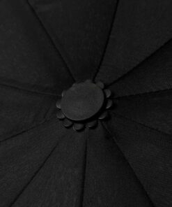 Ombrello Inverso Antivento 3 Pieghe 10 Stecche Teflon 210T 105cm Apertura e Chiusura Automatico Nero Classico