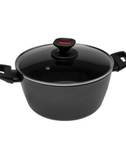 Casseruola Induzione Fonda Antiaderente Con Coperchio Diametro 24cm Spessore 4mm