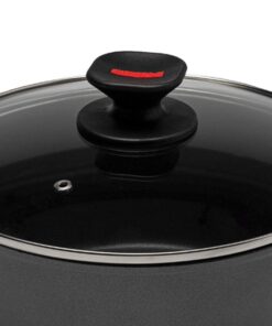 Alternative view of Casseruola Induzione Fonda Antiaderente Con Coperchio Diametro 24cm Spessore 4mm
