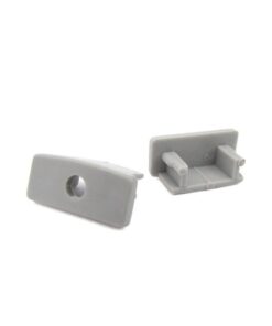 Coppia Tappi Tappini Termine Per Chiusure Profilo Barra In Alluminio Rigida Quadrata BA3200