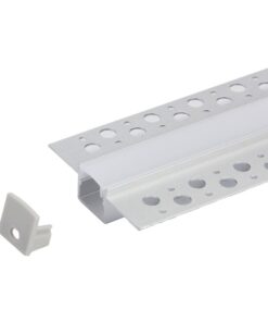 Alternative view of Coppia Tappi Tappini Termine Per Chiusure Profilo Barra Alluminio Da Incasso Muro Con Alette BA0007