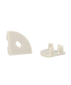 Coppia Tappi Tappini Termine Per Chiusure Profilo Alluminio Angolare Slim BA1616 Tondo