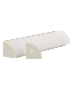 Coppia Tappi Tappini Termine Per Chiusure Profilo Alluminio Angolare Slim BA1616 Tondo