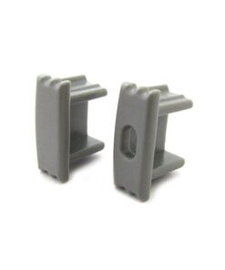 Coppia Tappi Tappini Termine Per Chiusure Profilo Barra Alluminio Quadrato Super Slim BA1707 BA5209