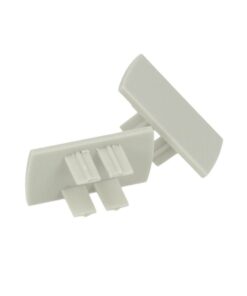 Coppia Tappi Tappini Termine Per Chiusure Profilo Barra Alluminio Doppio Illuminazione Da 2 Lati BA1732