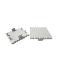 Coppia Tappi Tappini Termine Per Chiusure Del Profilo Barra Guida Alluminio BA2088