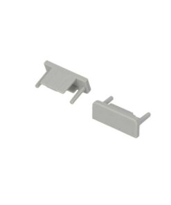 Coppia Tappi Tappini Termine Per Chiusure Profilo Barra Alluminio Tondo Slim BA2008