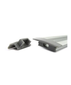 Coppia Tappi Tappini Termine Per Chiusure Profilo Barra Alluminio Da Incasso BA2507