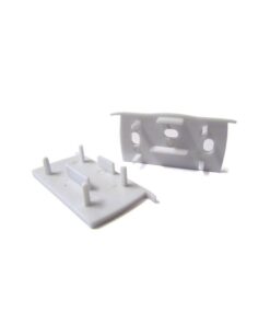 Coppia Tappi Tappini Termine Per Chiusure Profilo Alluminio Illuminazione 3 Direzione BA3001