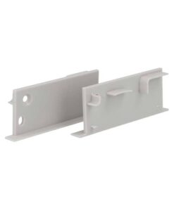 Coppia Tappi Tappini Termine Per Chiusure Profilo Alluminio Da Incasso A Muro Parete e Cartongesso BA5003