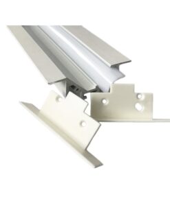 Coppia Tappi Tappini Termine Per Chiusure Profilato Alluminio Da Incasso Luce Asimmetrica BA5320W