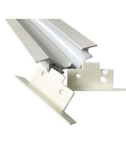 Coppia Tappi Tappini Termine Per Chiusure Profilato Alluminio Da Incasso Luce Asimmetrica BA5320W