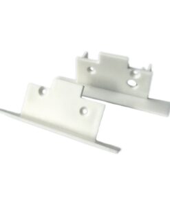 Coppia Tappi Tappini Termine Per Chiusure Profilato Alluminio Da Incasso Luce Asimmetrica BA5320W