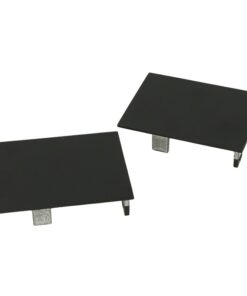 Coppia Tappi  Coperture Termine Colore Nero Per Chiusure Profilo Alluminio BA5570B