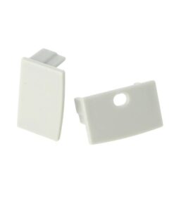 Coppia Tappi Tappini Termine Per Chiusure Profilo Barra Alluminio Da Incasso Muro BA6014