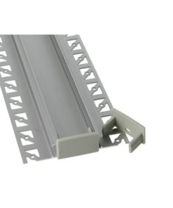 Coppia Tappi Tappini Termine Per Chiusure Profilo Barra Alluminio Da Incasso Muro BA6014