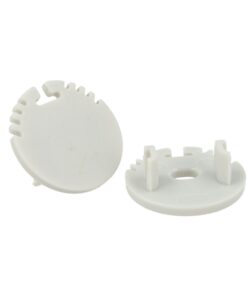 Coppia Tappi Tappini Termine Per Chiusure Profilo Barra Alluminio Tondo BA6002