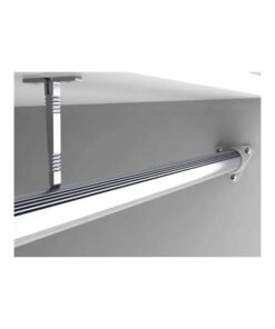 Gancio Supporto per Fissaggio da Parete in Armadio del Profilo Barra Alluminio BA6001 come Tubo Bastone Appendiabiti