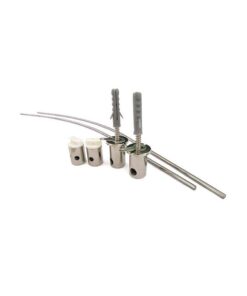 Kit Staffe Per Fissaggio Da Muro Parete Sporgente Per Quadri Del Profilo Barra Alluminio Tondo BA6001