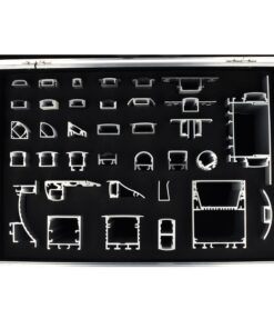 Kit Espositore Campioni Profilati Alluminino e Diffusore Con Valigetta Totale 35 Modelli