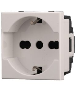 Presa Schuko 2P+T 16A Colore Bianco Compatibile Con Bticino Axolute
