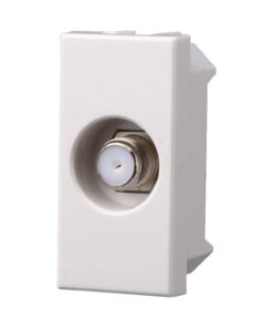 Connettore Presa TV SAT Satellitare Tipo F Colore Bianco Compatibile Con Bticino Axolute