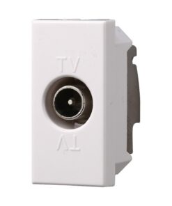 Connettore Presa TV Passante Maschio Colore Bianco Compatibile Con Bticino Axolute