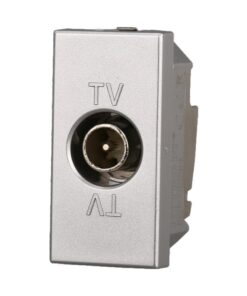 Connettore Presa TV Passante Maschio Colore Grigio Compatibile Con Bticino Axolute
