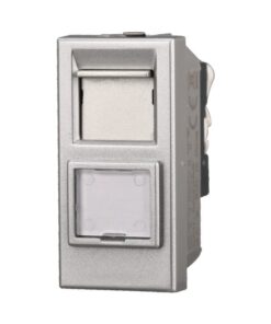 Connettore Rete Presa Dati RJ45 CAT6 Colore Grigio Compatibile Con Bticino Axolute