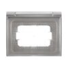 Placca Custodia IP44 3P Grigio Universale Per Scatola 503 Compatibile Bticino Vimar Gewiss