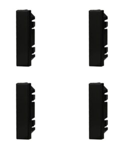 Alternative view of 4 Pezzi Copritasti Copriforo Falso Polo 1/2P Mezzo Modulo Posto Nero Compatibile Con Bticino Axolute