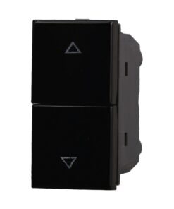 Pulsante Doppio Saliscendi 1P+1P 10A Colore Nero Compatibile Con Bticino Axolute